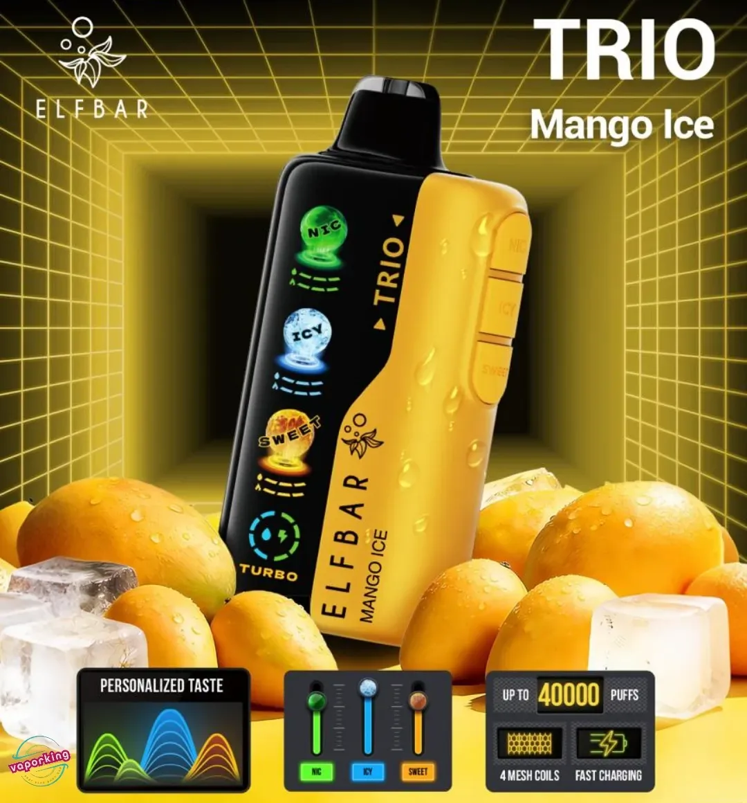 Elf Bar Trio - Mango Ice - 40k Puffs — Elf Bar TRIO available in Bengaluru